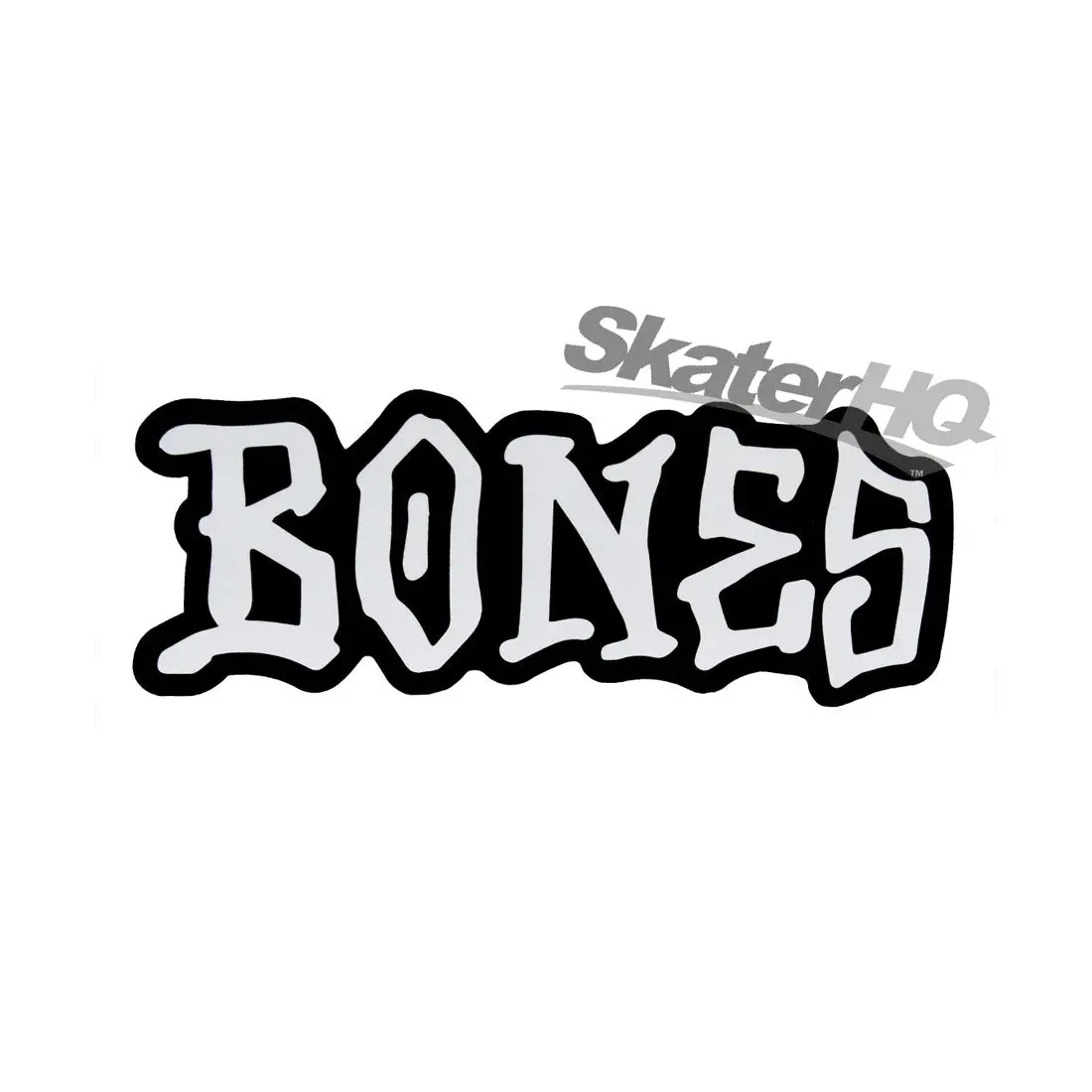 Bones Graffiti Sticker Medium - Black/White Text 1