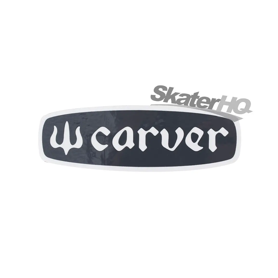 Carver Text Logo Mini Sticker - Grey 1