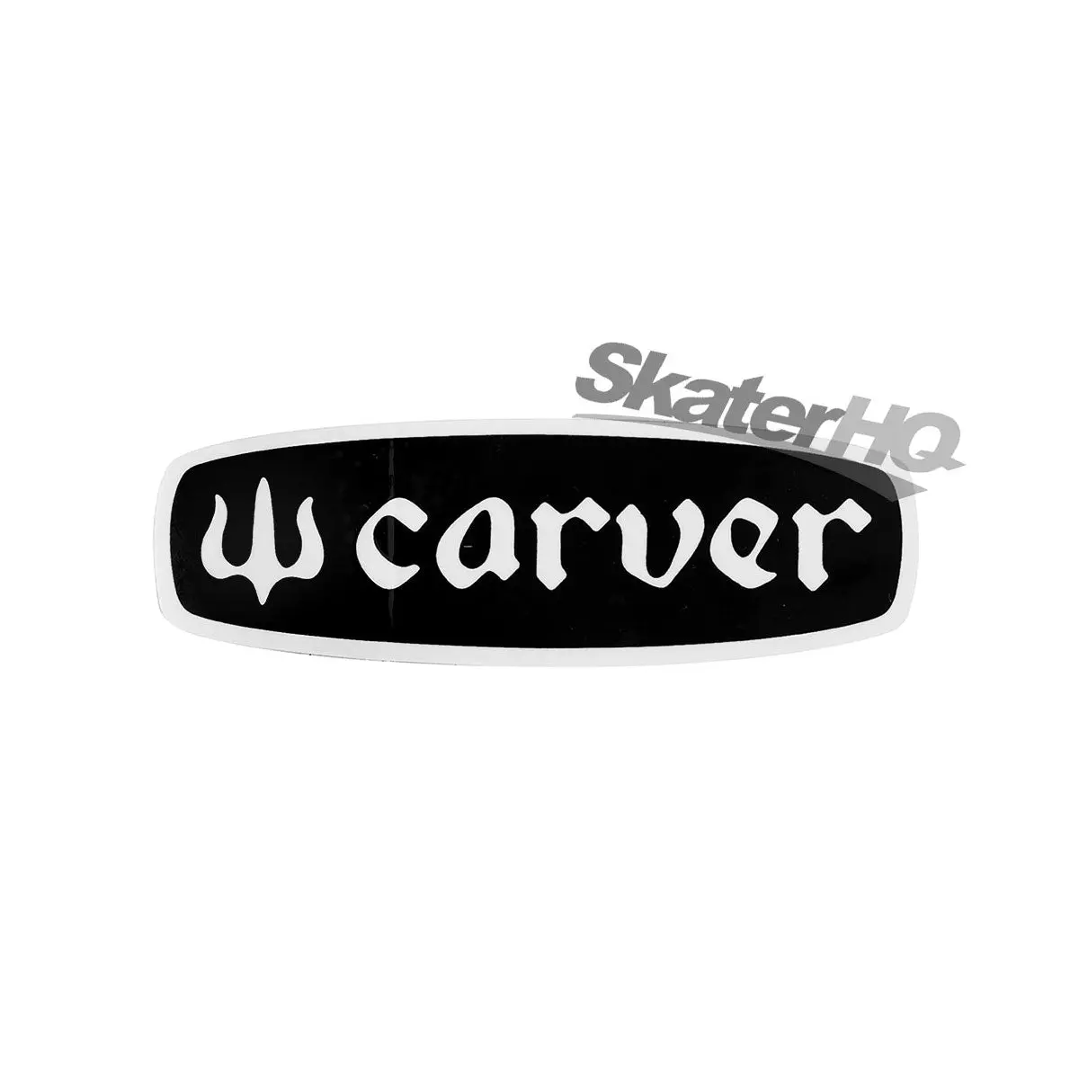 Carver Text Logo Mini Sticker - Black 1