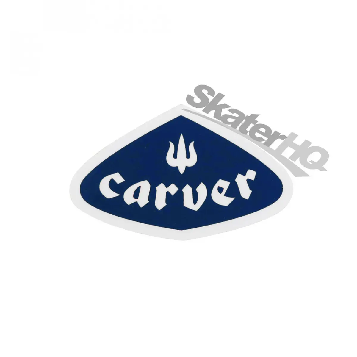 Carver Tear Logo Mini Sticker - Navy/White 1