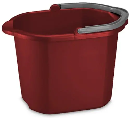 Sterilite 11215806 16 Qt Classic Red Dual Spout Cleaning Pail / Bucket - Quantity Of 12 1