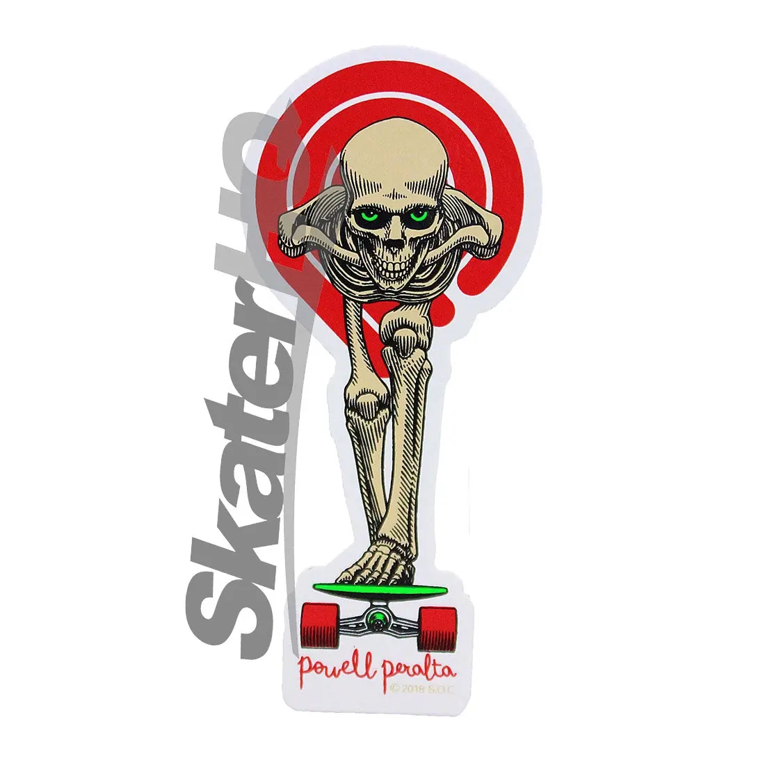 Powell Peralta Tucking Skeleton Diecut Sticker 1