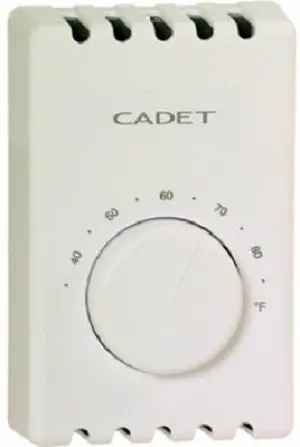Cadet Mfg 08301 White Double Pole 4 Wire Wall Mount 120/208/240V Thermostat - Quantity Of 6 1