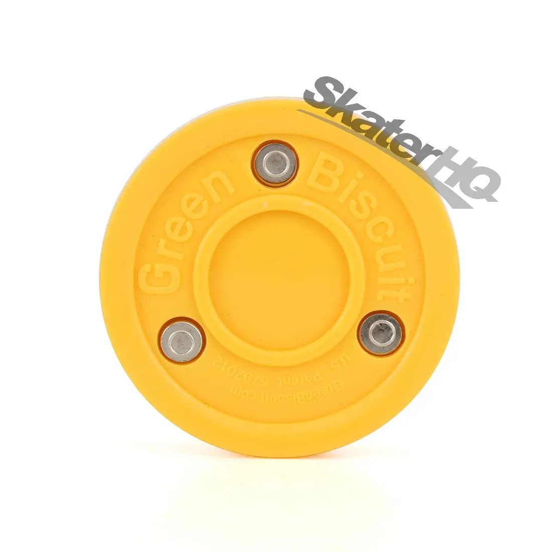 Green Biscuit Hockey Puck - Yellow 1
