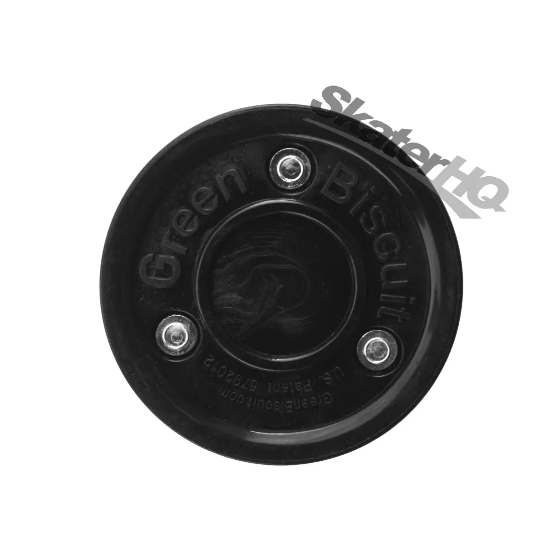 Green Biscuit Hockey Puck - Black 1