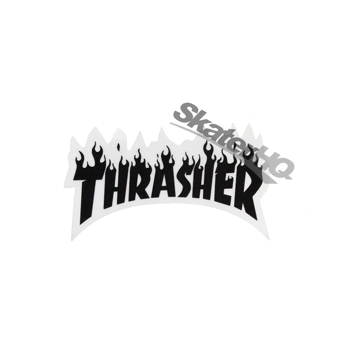 Thrasher Flame Mono Small Sticker - Black 1