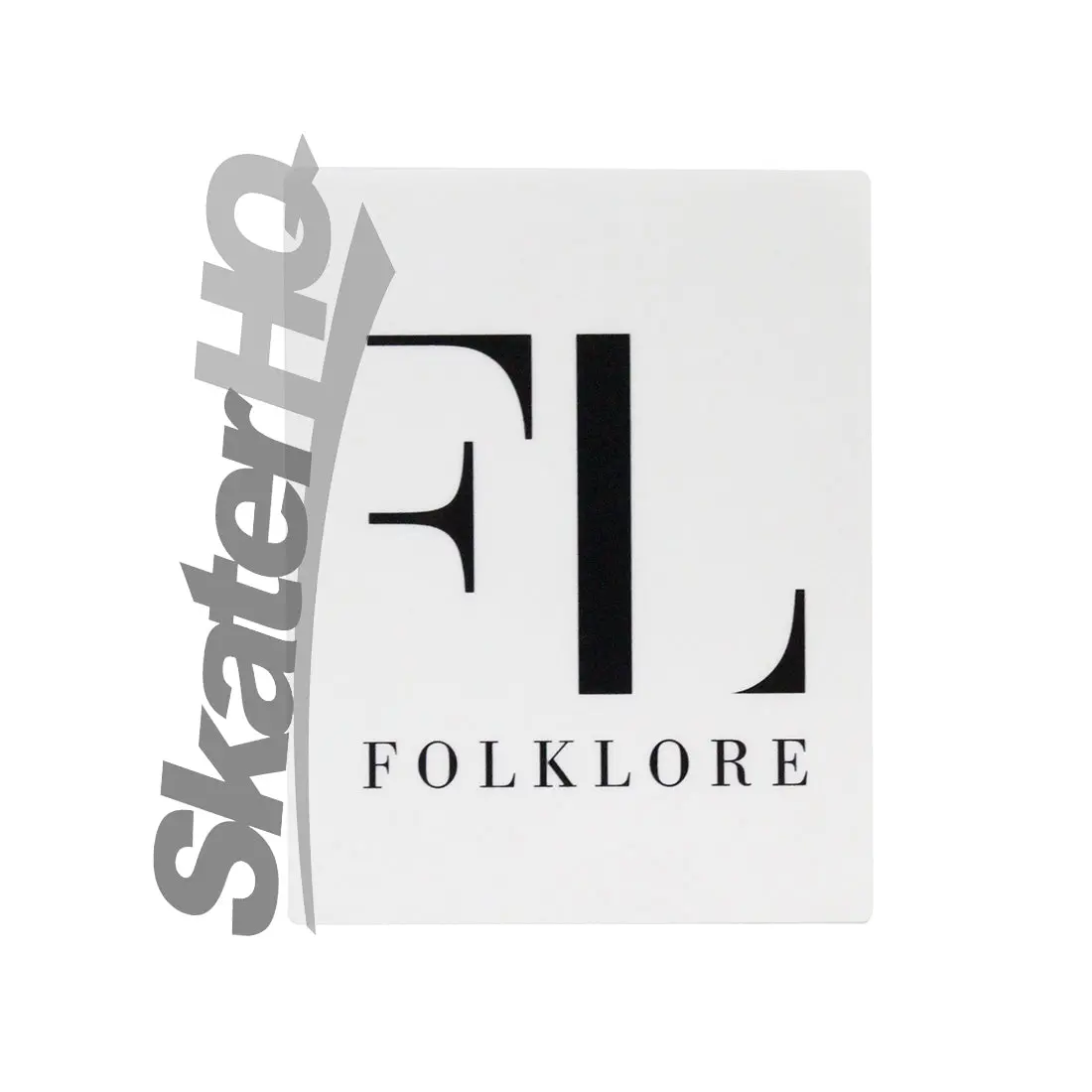 Folklore Glaser Serif Logo Sticker - White/Black 1