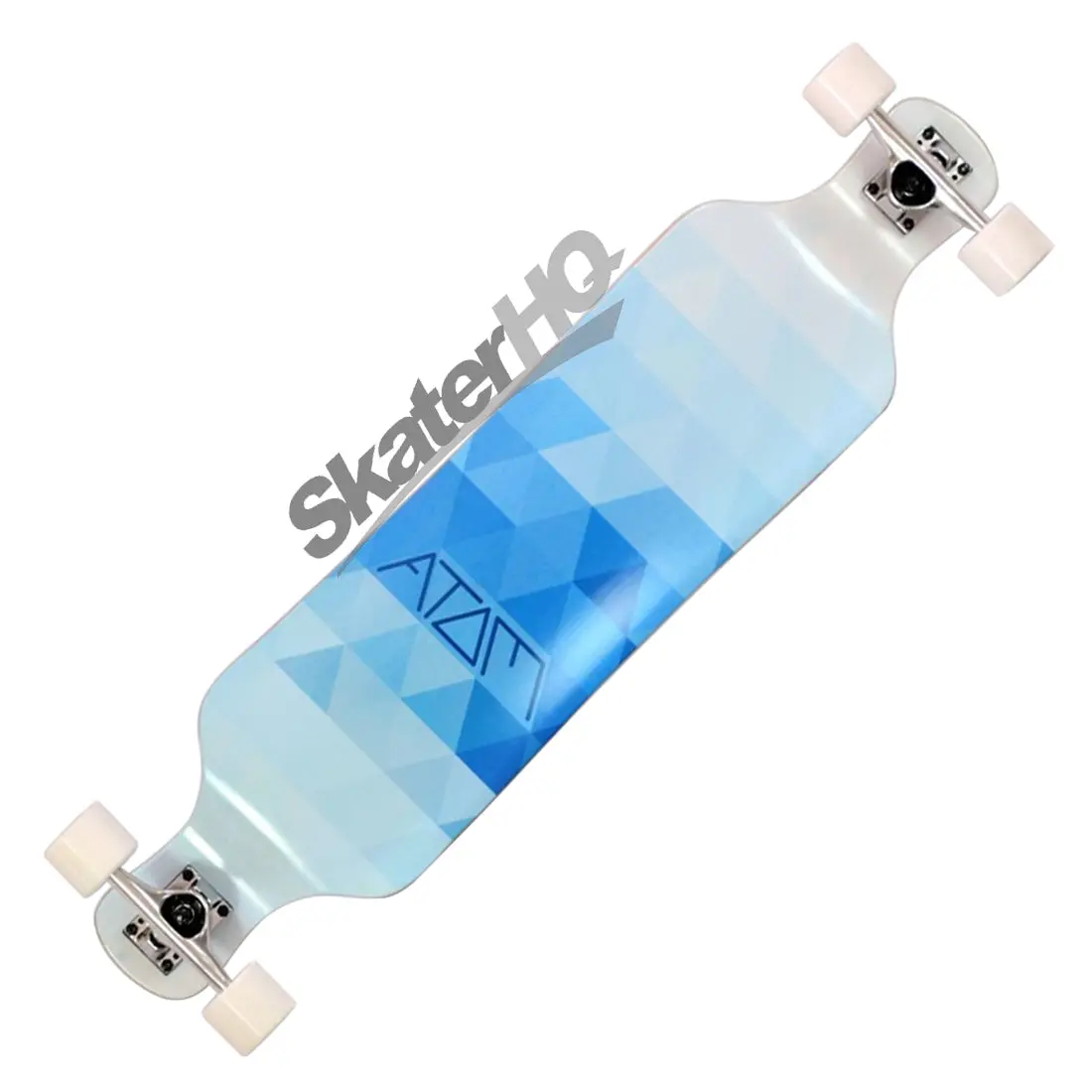 Atom Drop Deck 39 Longboard - Blue Triangles 1