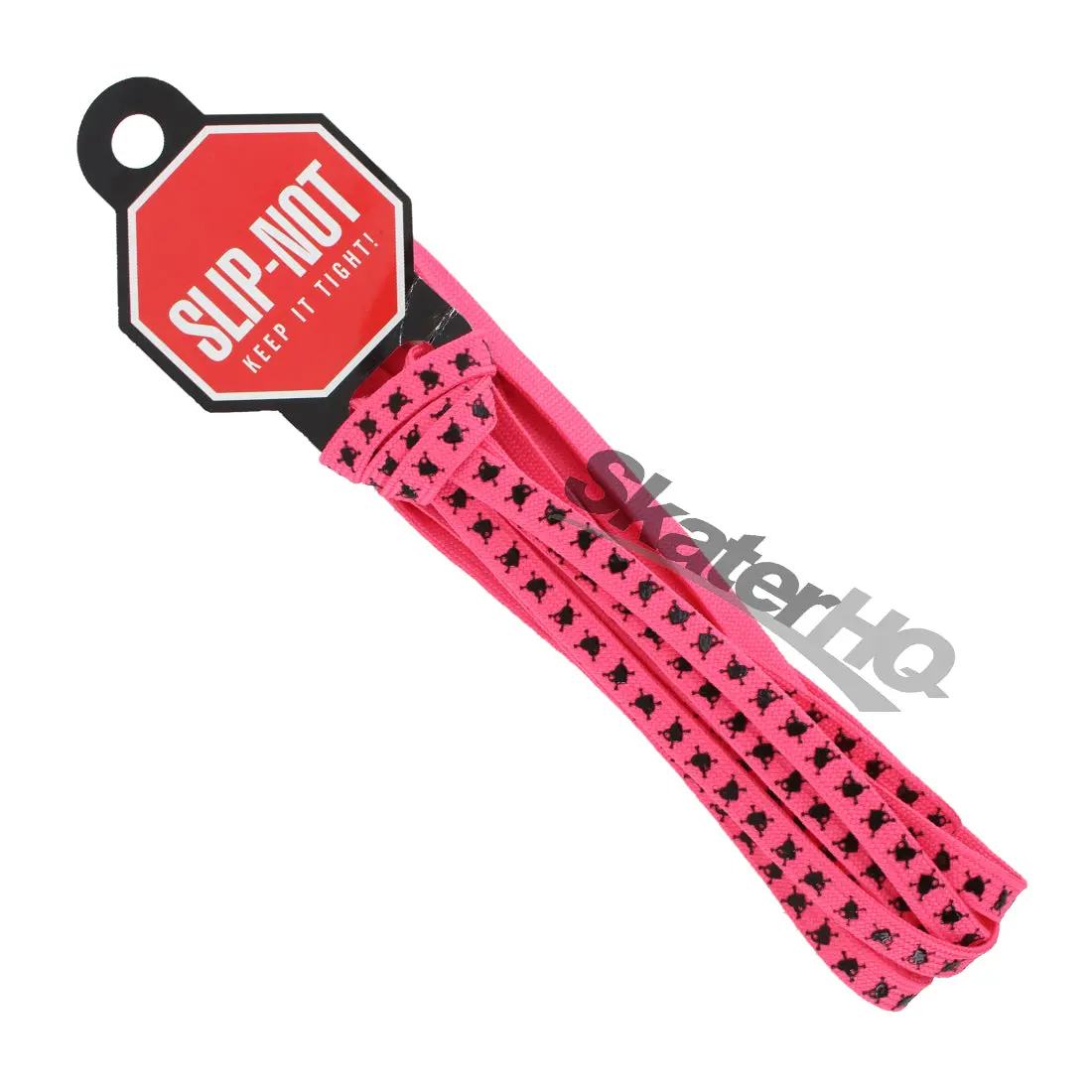 Slip-Not 72In Laces Pair - Pink W/ Black Hearts 1