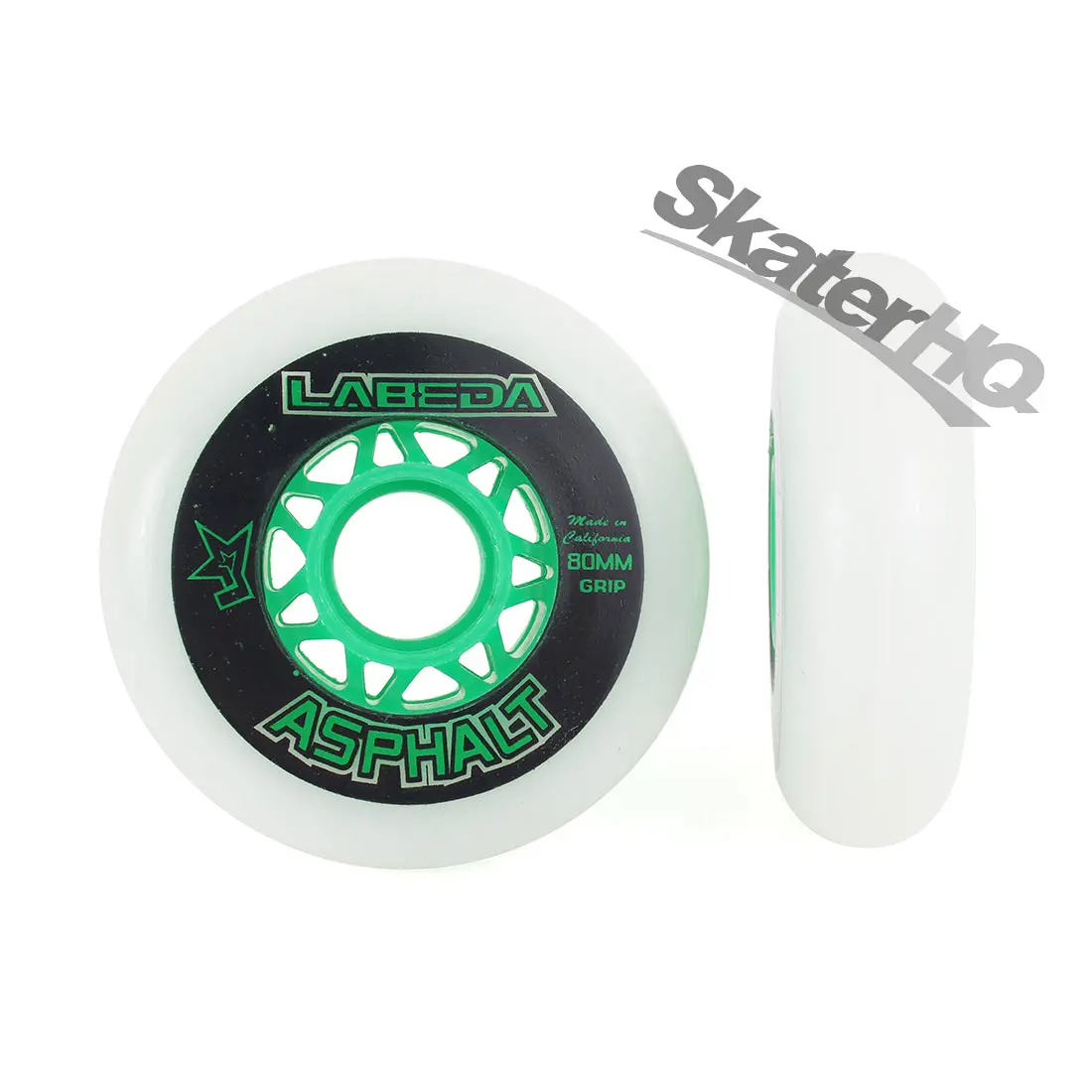 Labeda Asphalt Grip 80Mm 83A 4Pk - White/Green 1