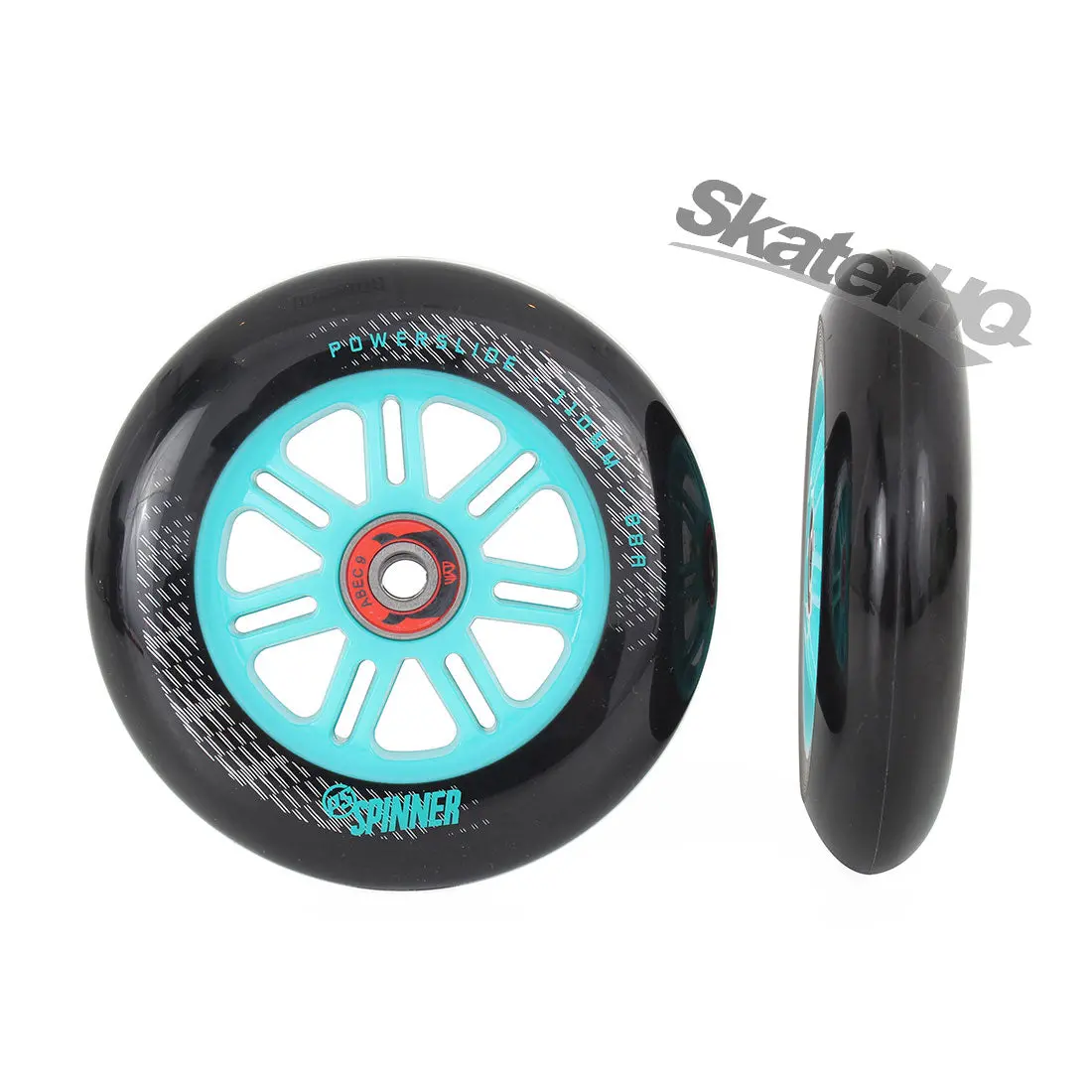 Powerslide Spinner 110Mm 88A 6Pk - Black/Aqua 1