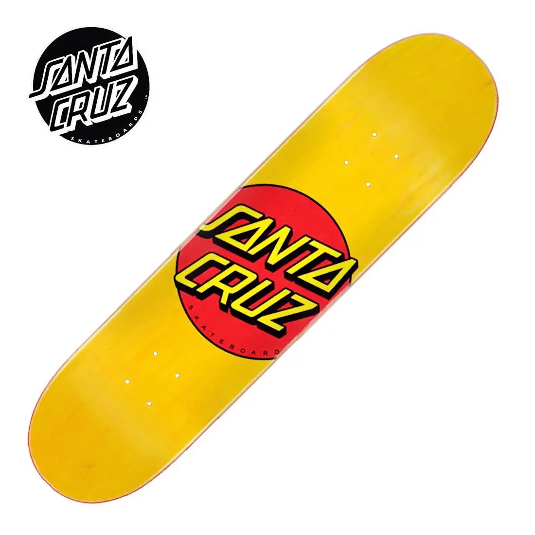 Santa Cruz Classic Dot 7.75 Taper Tip Deck - Yellow 1