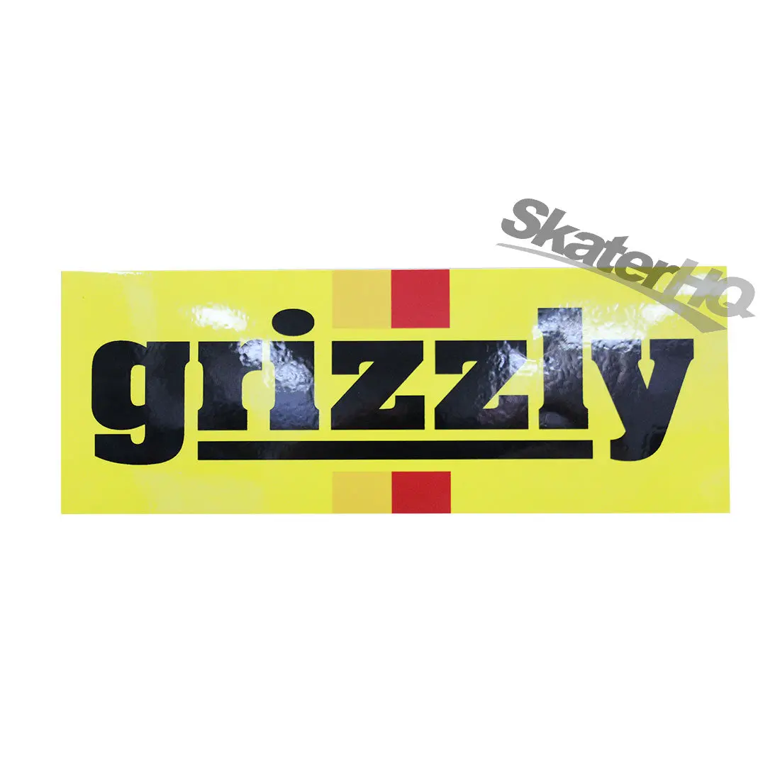 Grizzly Stamp Logo Yellow Stripe Sticker 1