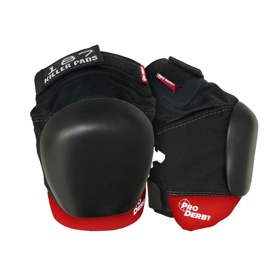 187 Pro Derby Knee - Black/Red 1