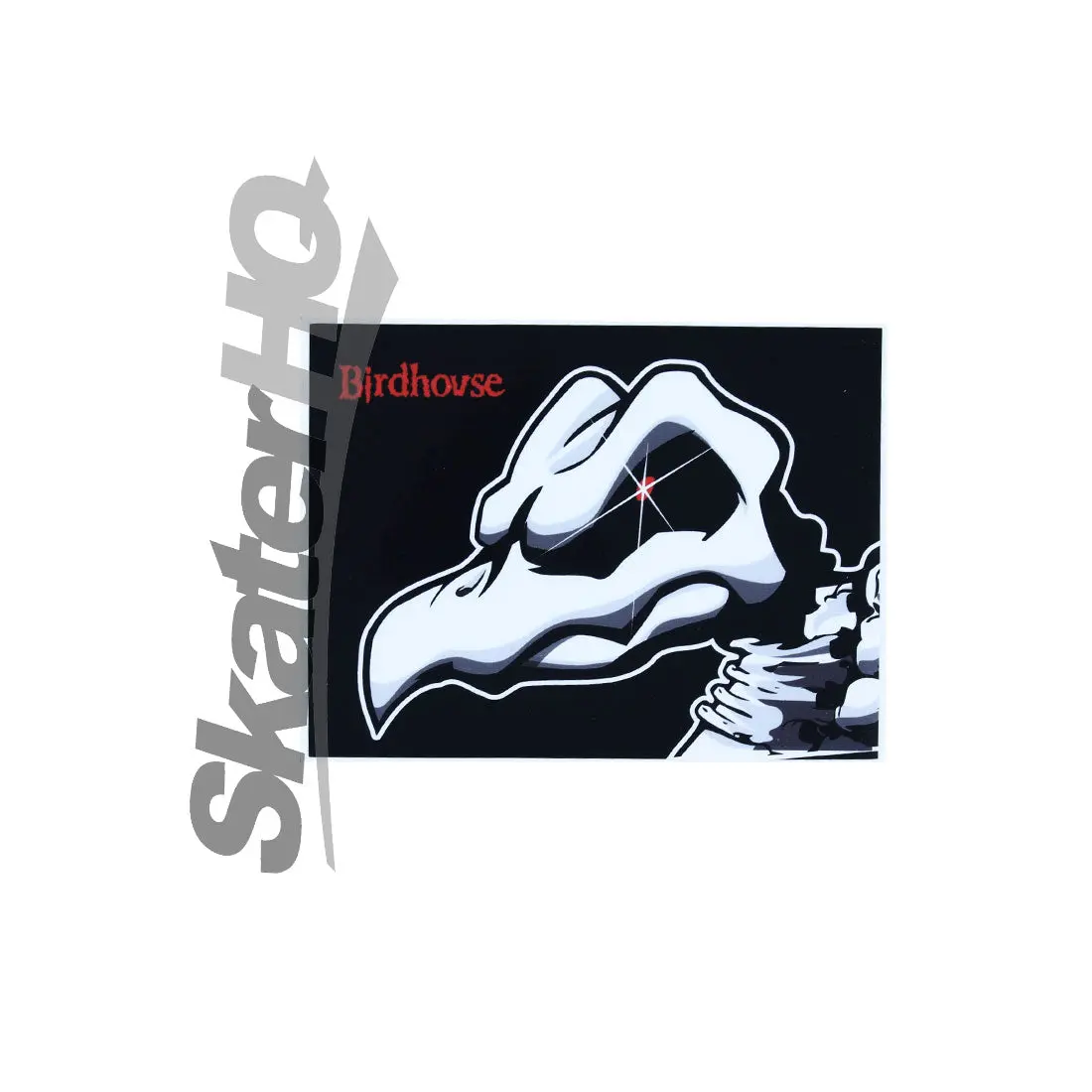 Birdhouse Classic Skeleton Sticker - Black/Red 1