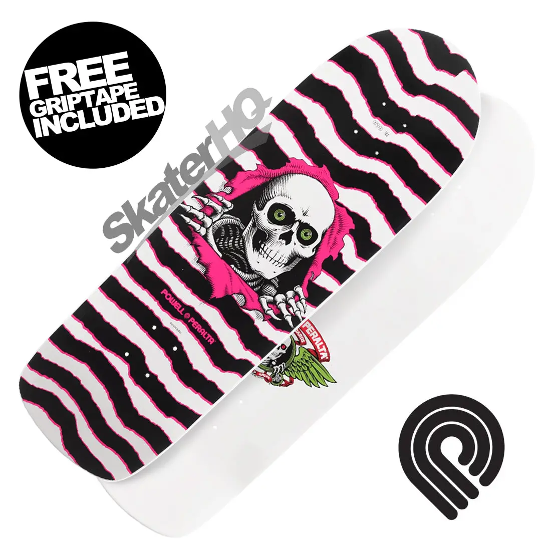 Powell Peralta Og Ripper 10.0 Deck - White/Pink 1