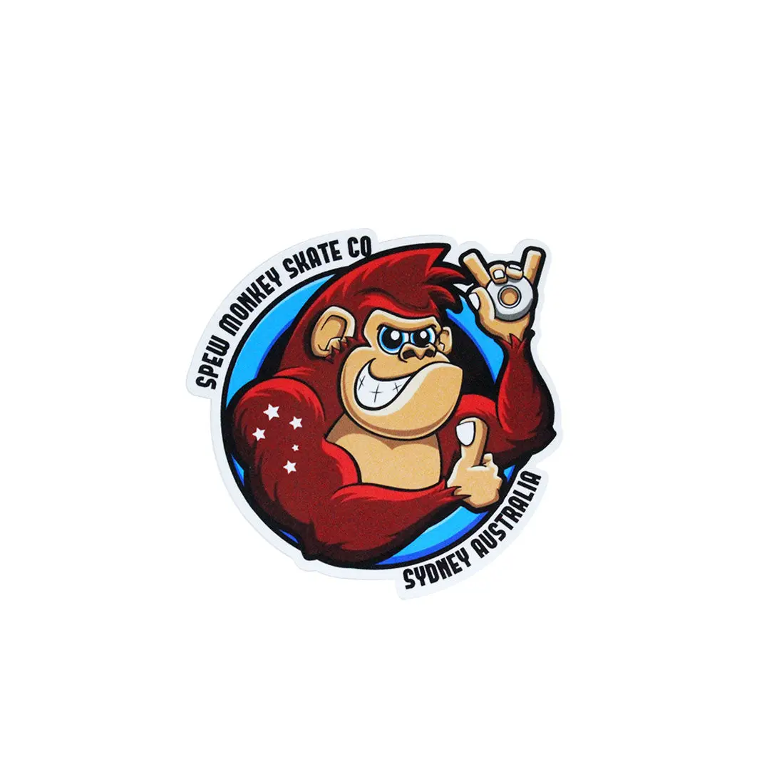 Spew Monkey Skate Co Sticker - Medium 1