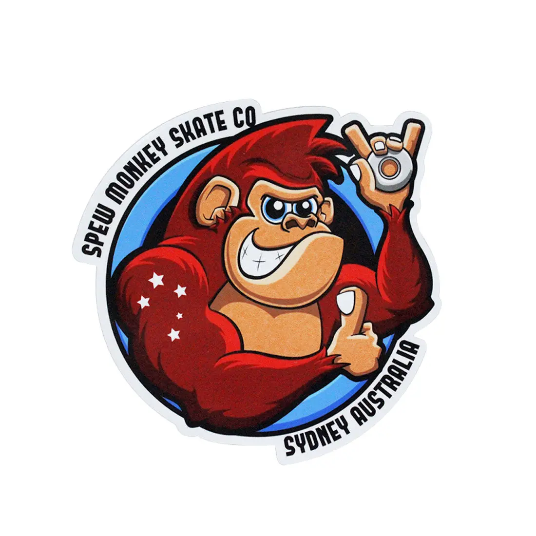Spew Monkey Skate Co Sticker - Large 1
