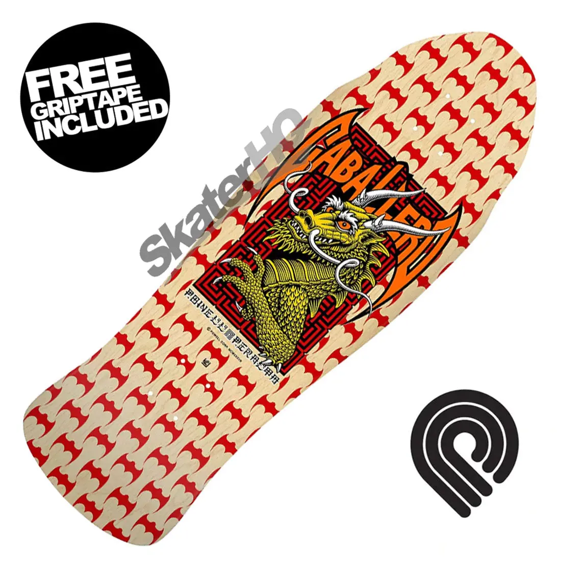 Powell Peralta Cab Street Dragon 9.625 Deck - Natural/Red 1