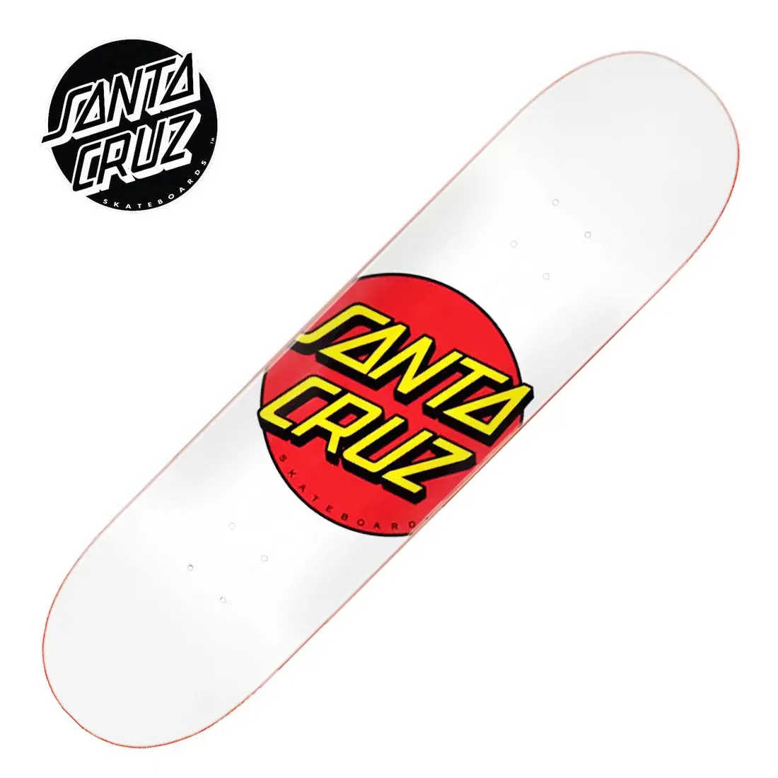 Santa Cruz Classic Dot 8.0 Deck - White 1