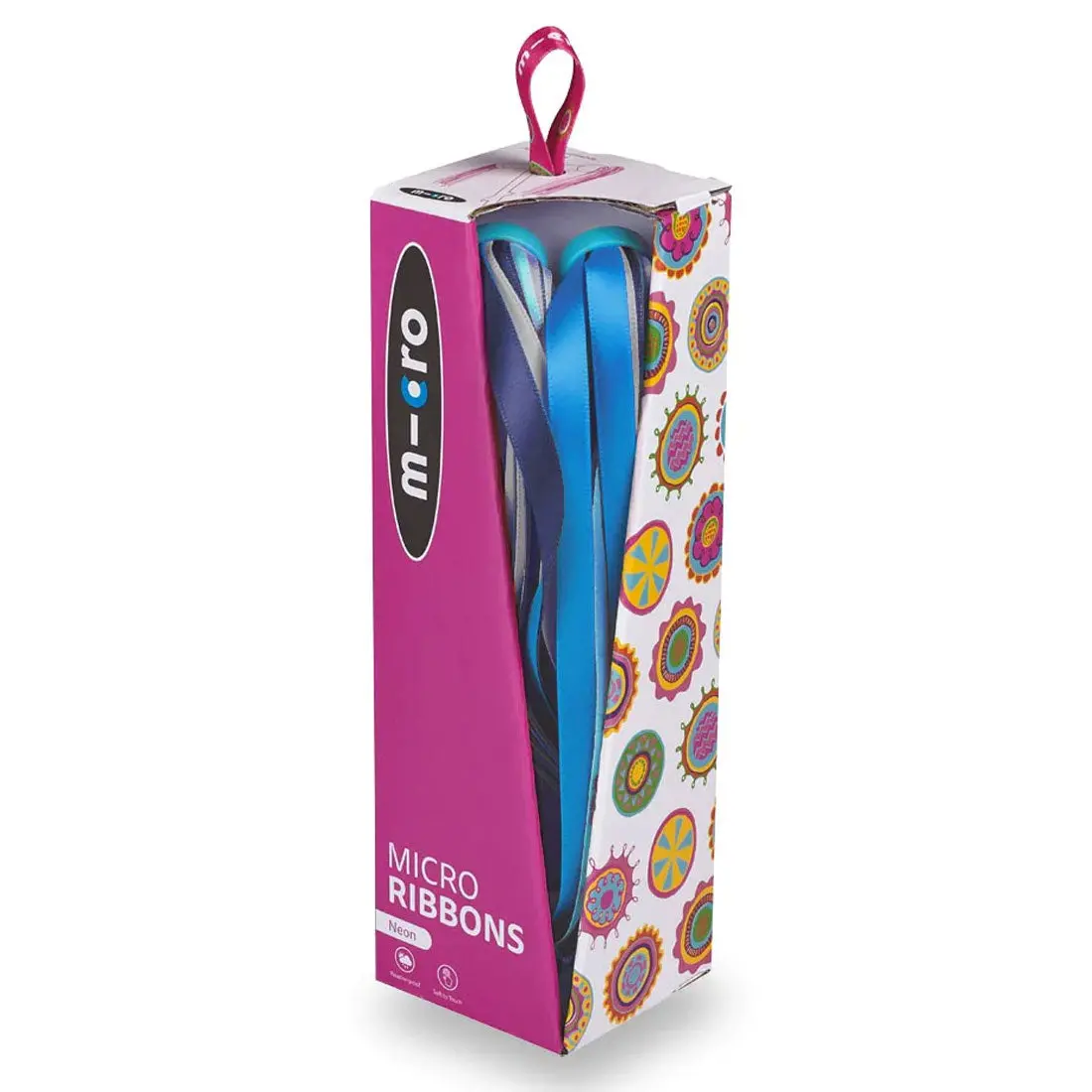 Micro Handle Bar Ribbons - Blue Reflective 1