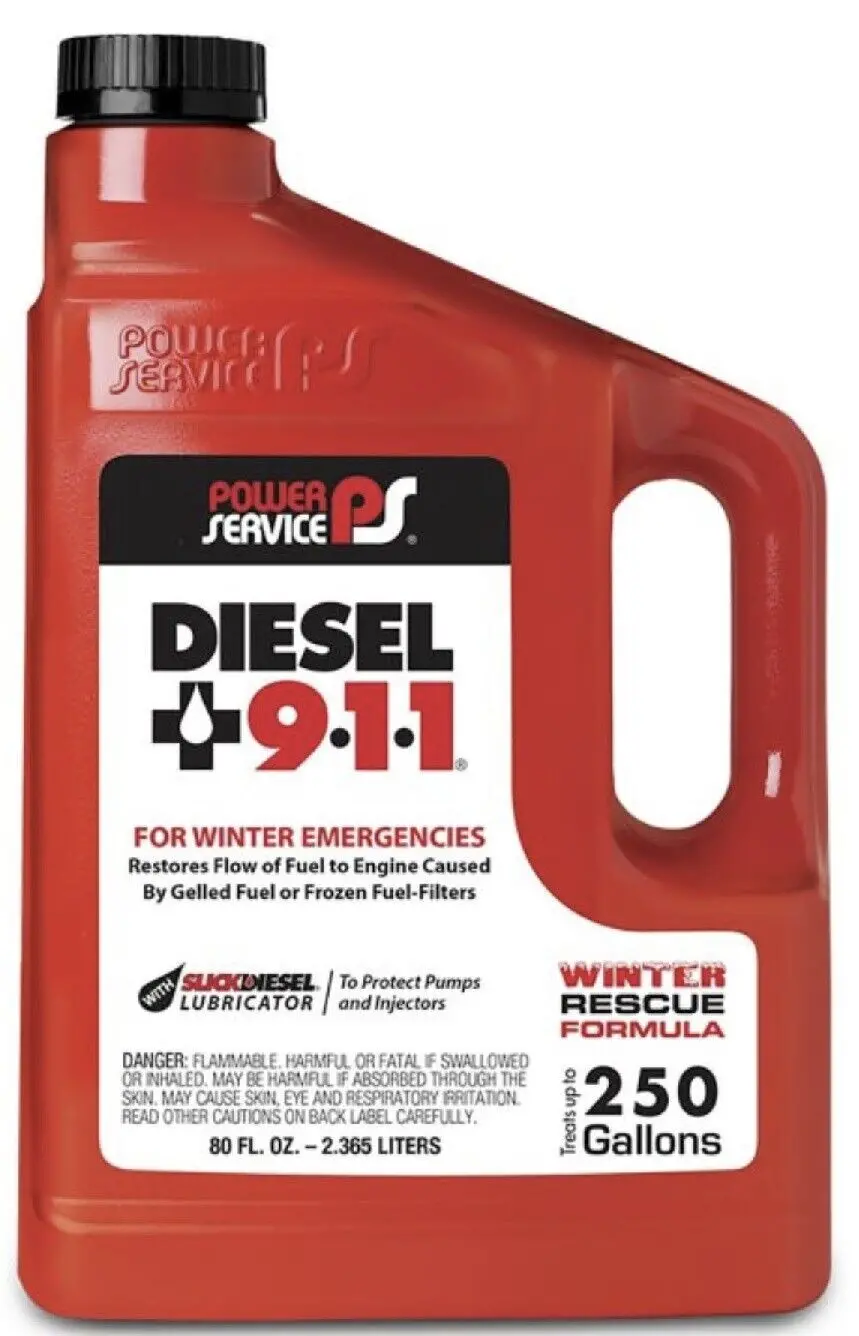 Power Service 8064 64 Oz Bottle Of Diesel 911 Winter Formula Fuel Additive - Quantity Of 5 1
