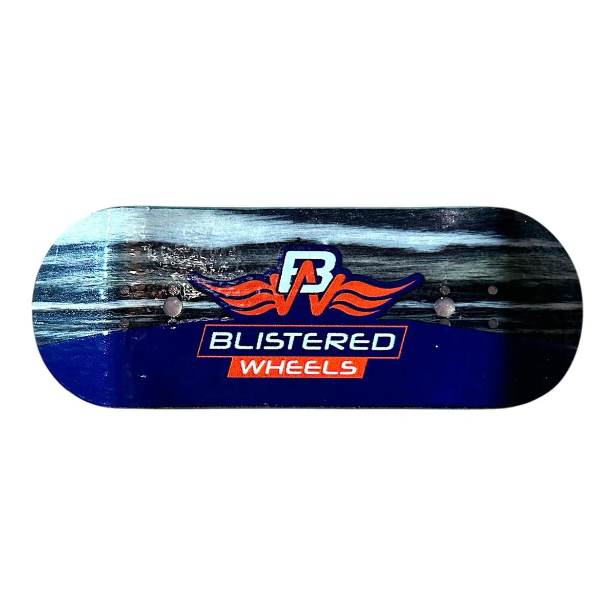 Flatface X Cowply G16 Fingerboard Deck - Blistered Wheels Blue 1