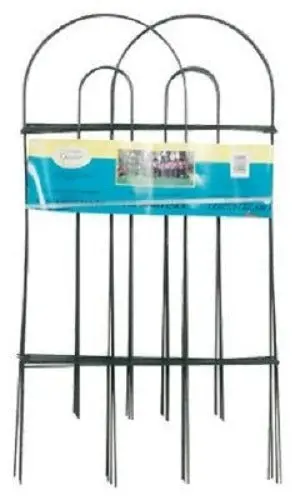 Panacea 89301 32" X 8' Ft Green Arch Top Folding Garden Fence Fencing - Quantity Of 10 1