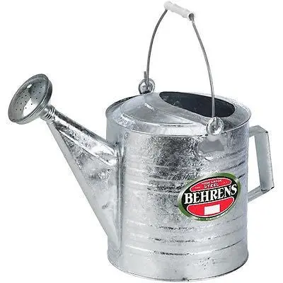 Behrens 210 Rh 2.5 Gallon Hot Dipped Galvanized Steel Watering / Sprinkling Can - Quantity Of 2 1