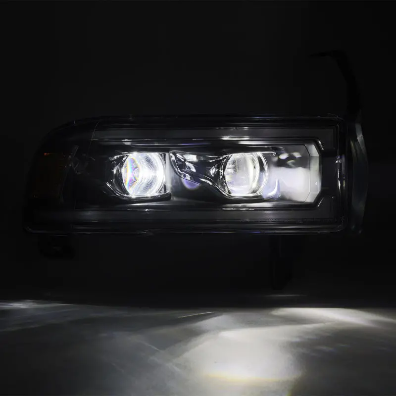 Alpharex 94-01 Ram 1500 Luxx Led Proj Headlights Blk W/Activ Light/Seq Signal/Sb Drl 1