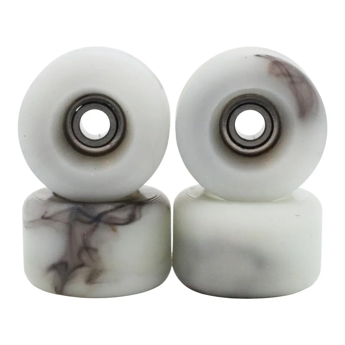 Blistered Conical Full Fingerboard Wheels - White Black And Yellowish Swirl 1