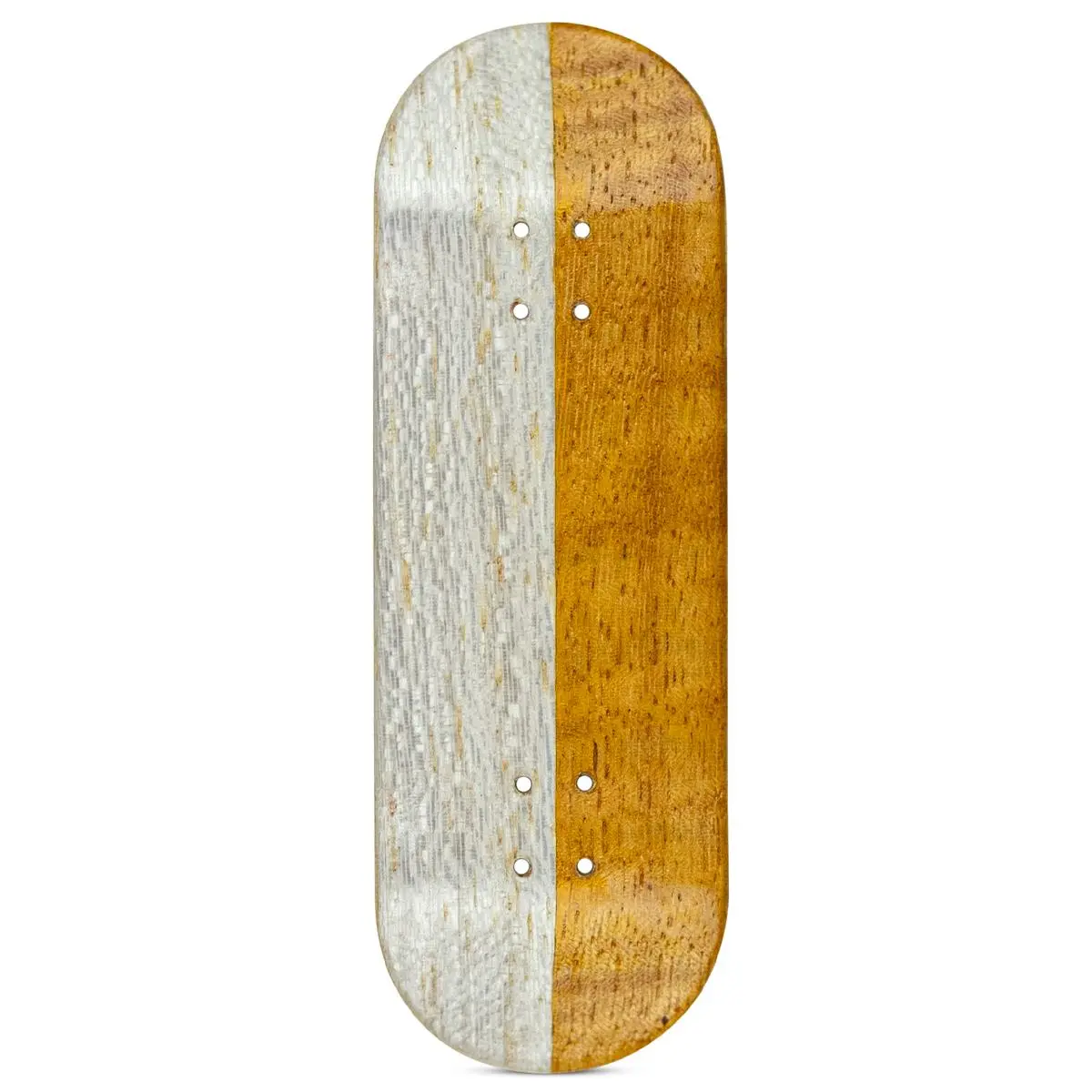 8Three8 Fingerboard Deck - Wood And White Split Ply 1