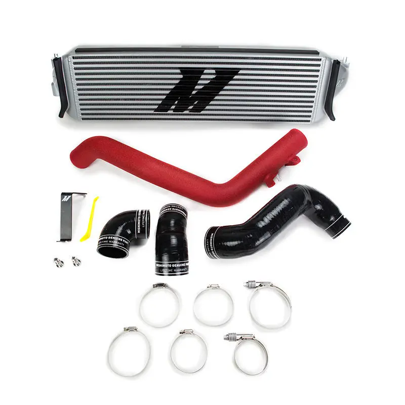 Mishimoto 2017+ Honda Civic Type R Intercooler Kit - Silver Intercooler Red Piping 1