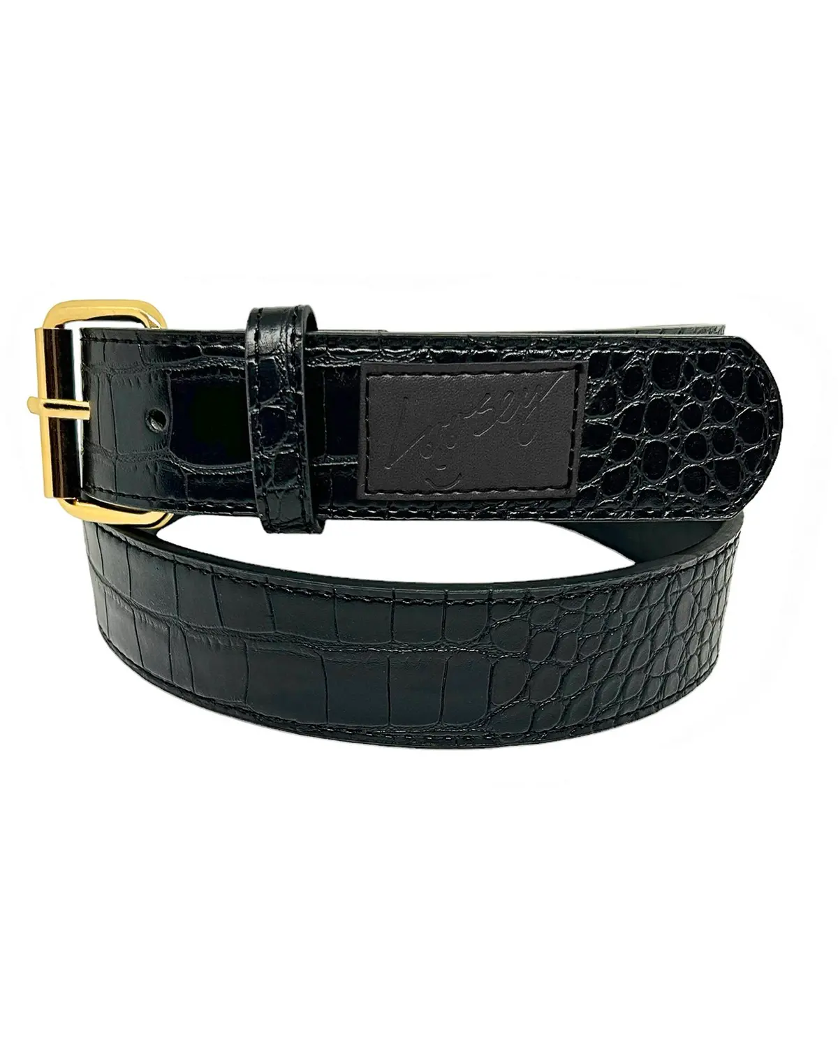 Loosey Black Croc Skin Belt 1