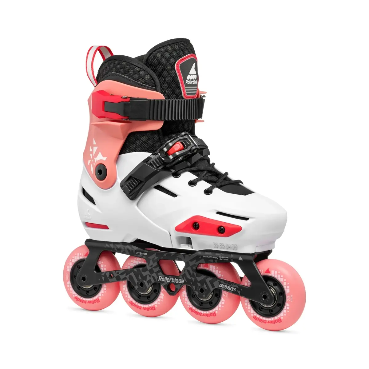 Rollerblade Apex Adjustable Inline Skate Platinum/Coral 1