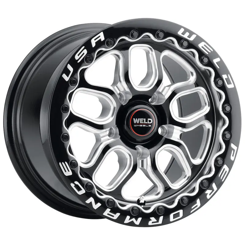 Weld S907 15X10 Laguna Beadlock 5X120.7 Et50 Bs7.50 Gloss Black Mil Dia 78.1 1