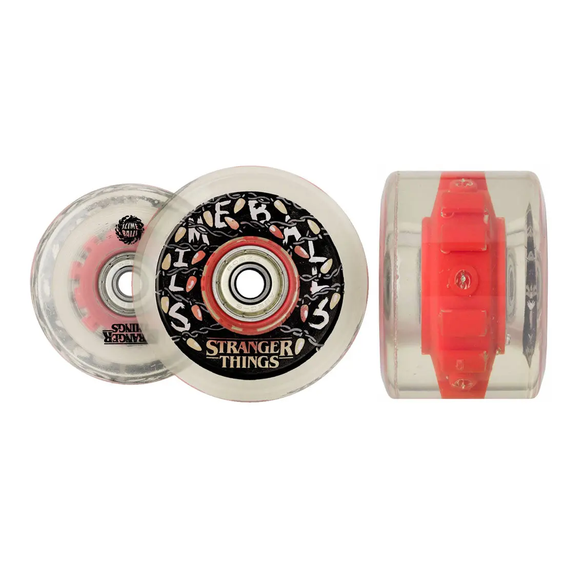 Slime Balls X Stranger Things Light Ups Led 66Mm 78A - Clear/Red 1