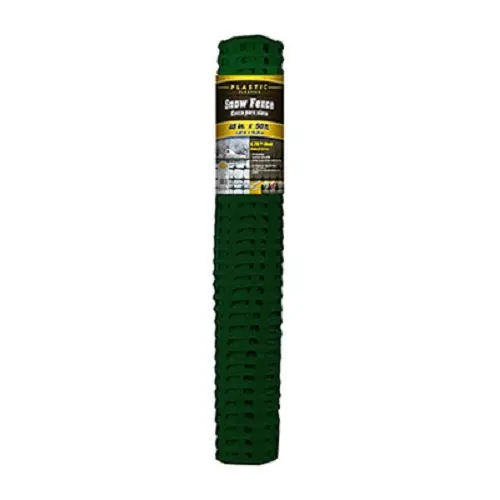 Midwest Air  889221A 4' X 50' Roll Of Green Plastic Safety Snow Fence - Quantity Of 1 1