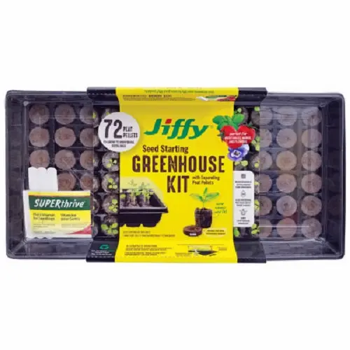Jiffy J372progs Professional Greenhouse Seed Starting Tray Kits With 72 Pellets - Quantity Of 6 1