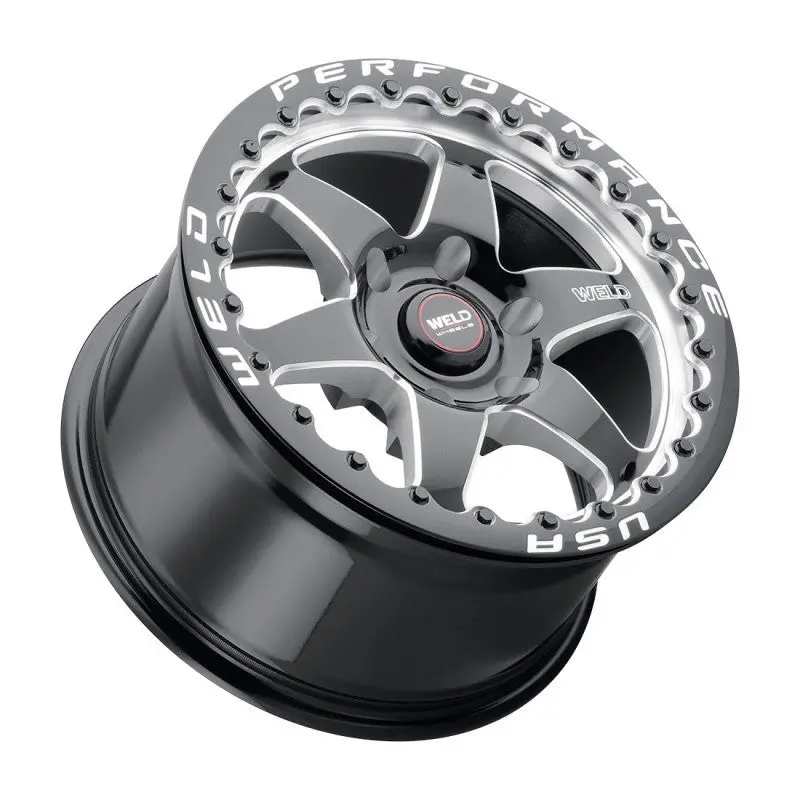 Weld S909 17X10 Ventura 6 Beadlock 6X139.7 Et25 Bs6.50 Gloss Blk Mil Dia 106.1 1