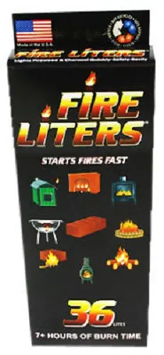 Fire Liters 10836 36-Pack Of Fire Lighter Starter Cubes - Quantity Of 4 1