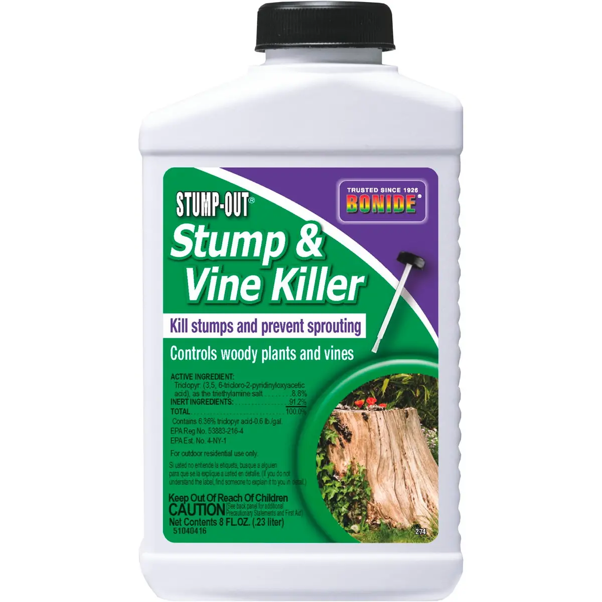 Bonide 2746 8 Oz Bottle Of Concentrate Liquid Stump And Vine / Woody Plant Control - Quantity Of 6 1