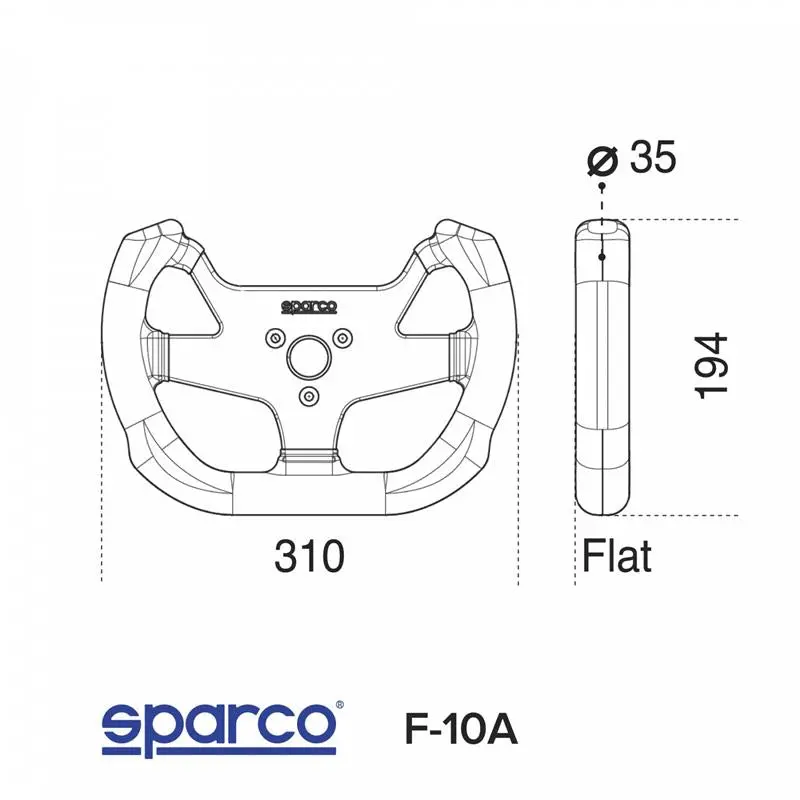 Sparco F10a Suede Black Steering Wheel 1