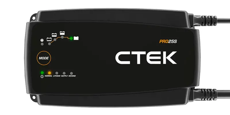 Ctek Pro25se Battery Charger - 50-60 Hz - 12V - 19.6Ft Extended Charging Cable 1