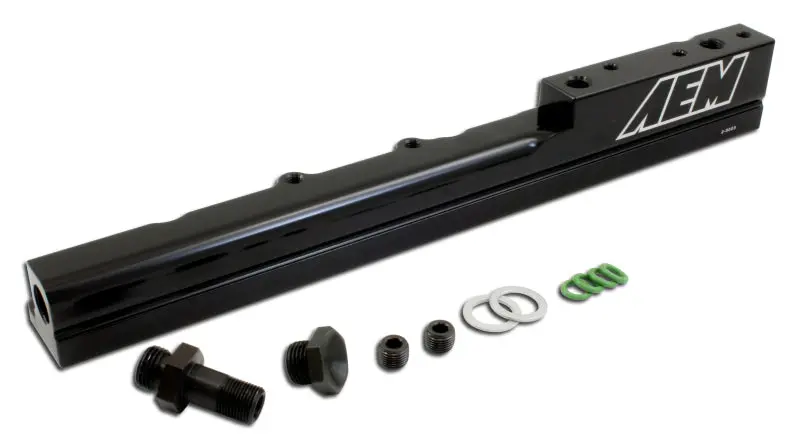 Aem 99-00 Honda Civic Si Black Fuel Rail 1