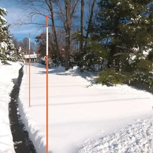 Hillman 848638 48" Orange Fiberglass Reflective Driveway Snowplow Markers - Quantity Of 12 2