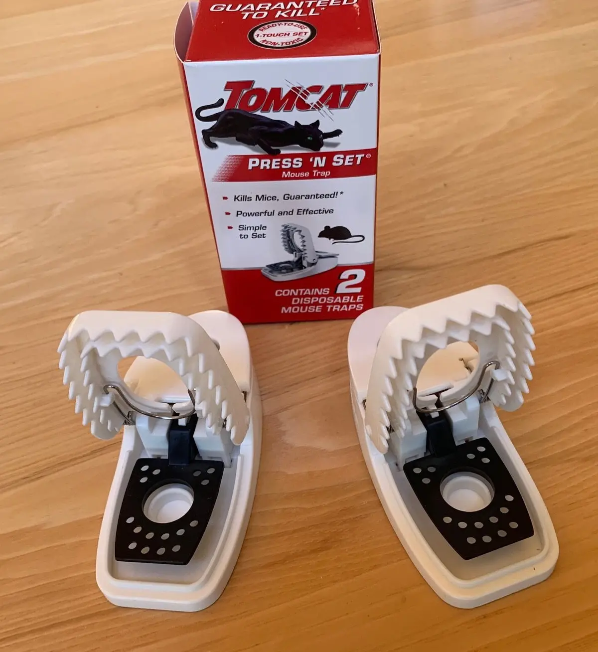 Tomcat 0360710 2-Pack Of Press 'N Set One Touch Reusable Mouse Traps - Quantity Of 12 1