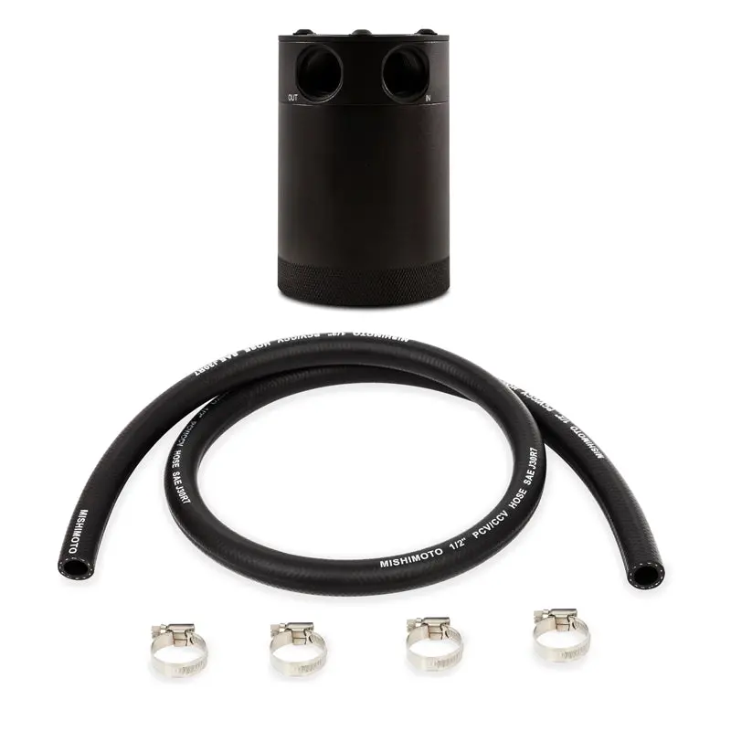 Mishimoto Compact Baffled Oil Catch Can - 2-Port 1