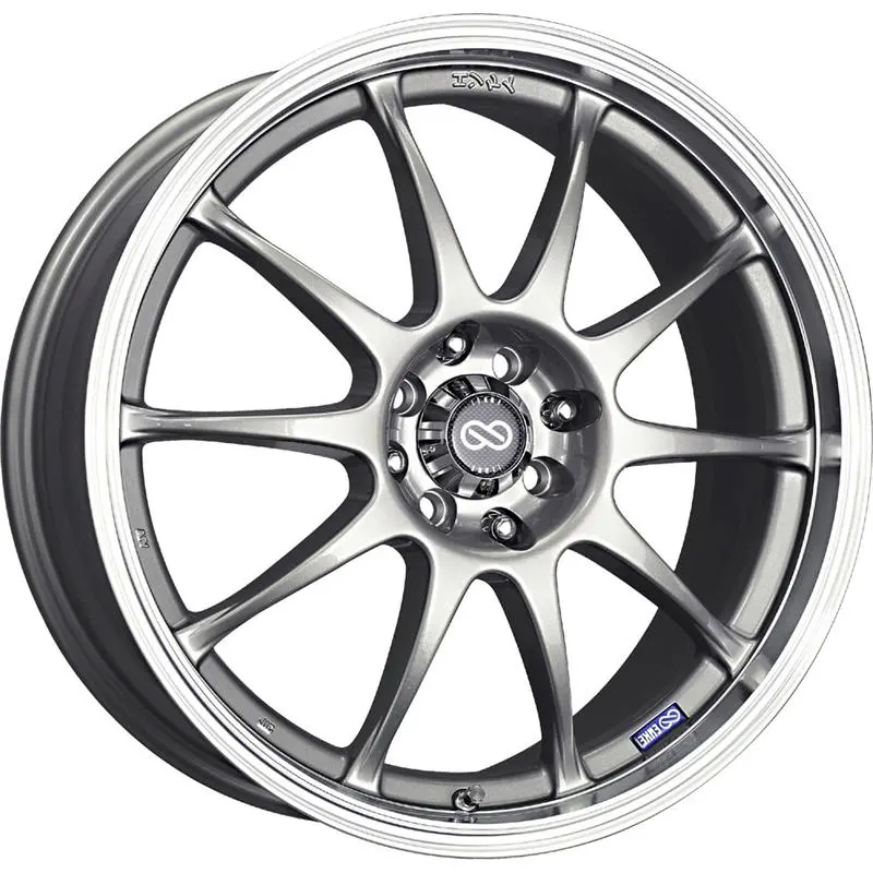 Enkei J10 15X6.5 4X100/114.3 38Mm Offset 72.62Mm Bore Dia Silver W/ Machined Lip Wheel 1
