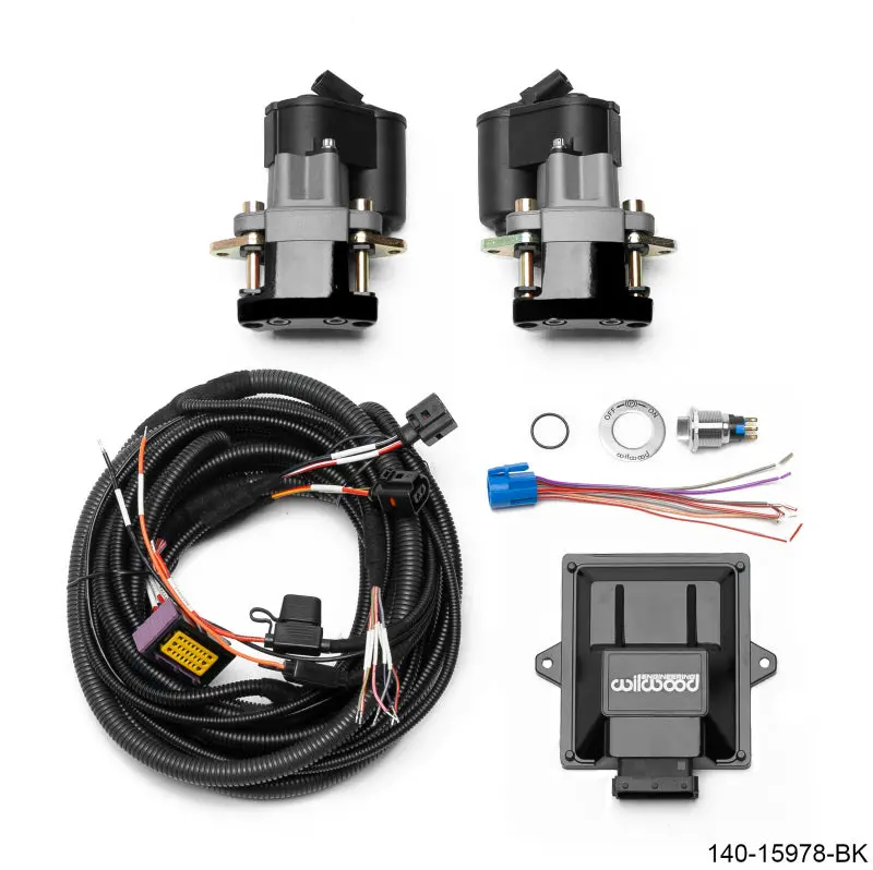 Wilwood Electronic Parking Brake Rear Retrofit Kit - 0.810In Rotor Black 1